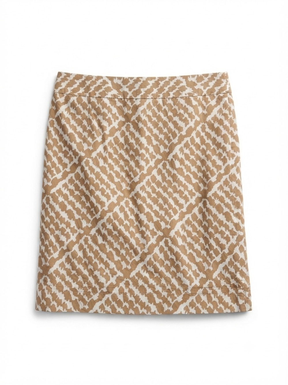 J. Crew Tan Patterned Pencil Skirt 12